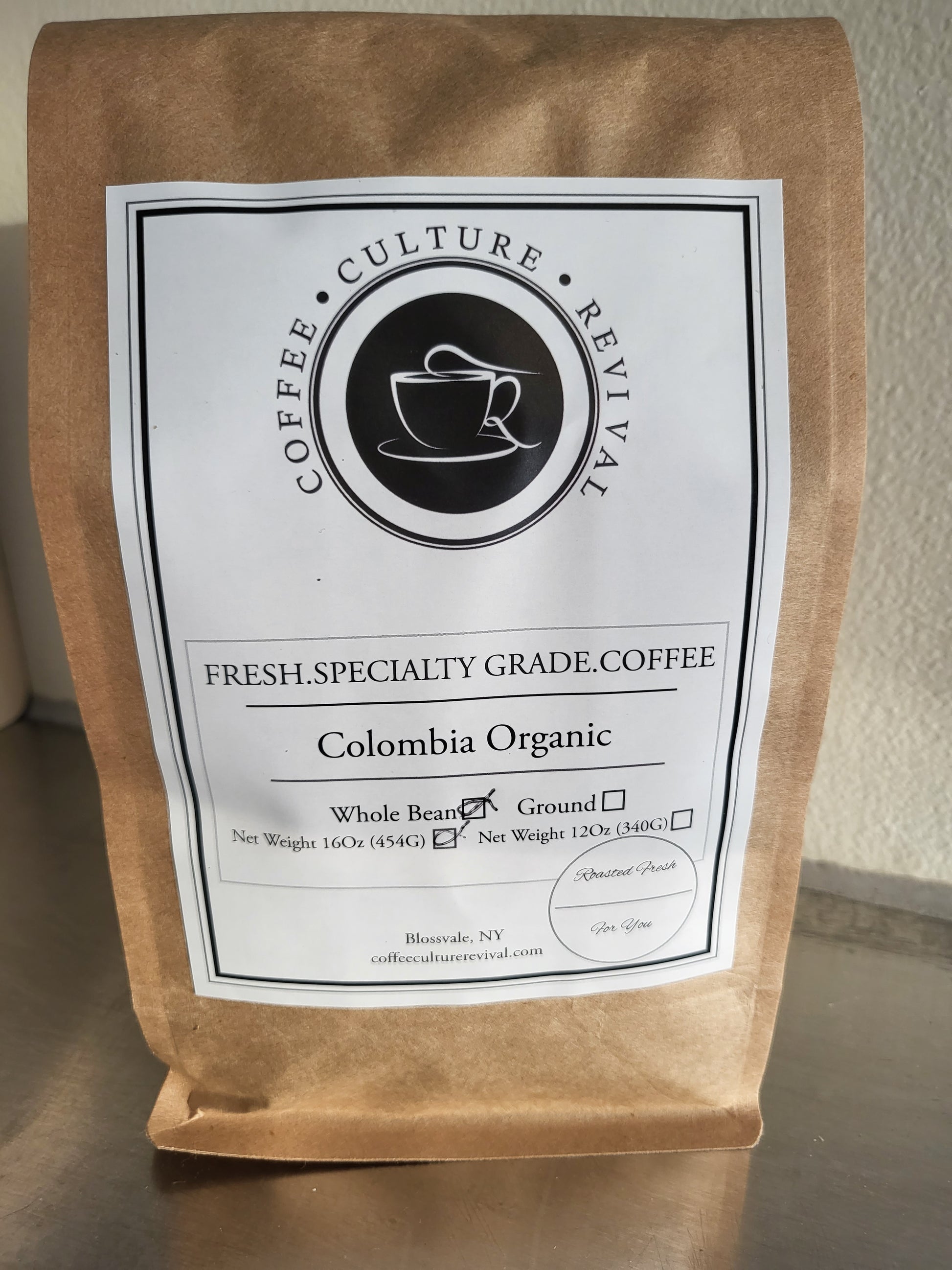 Fresh roasted fair trade organic coffee